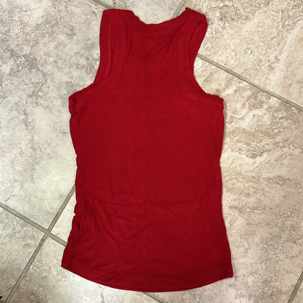 Red Racer Back Tank. Size XS - Picture 2 of 3